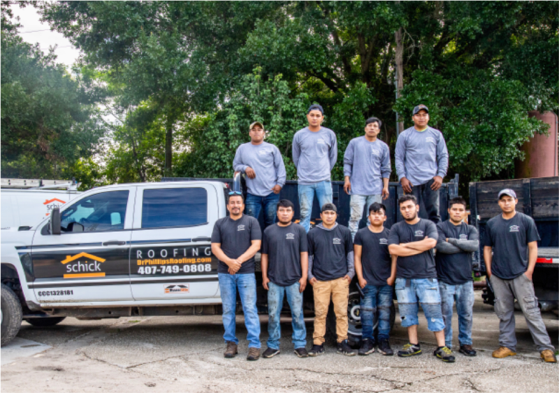 Roofing team