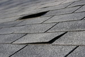 Old lifted shingles
